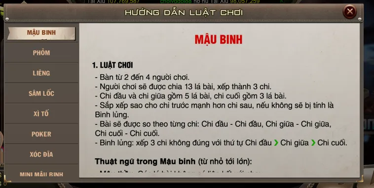 Mậu Binh Tại BomWin Trò Chơi Đấu Trí Đỉnh Cao Dành Cho Những Tay Chơi Chiến Thuật