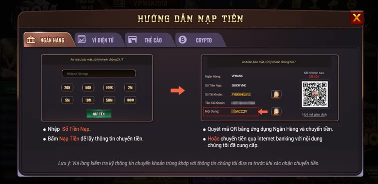 Nạp Tiền BomWin Qua Tài Khoản Ngân Hàng Siêu Tốc Giúp Game Thủ Chinh Phục Thắng Lớn