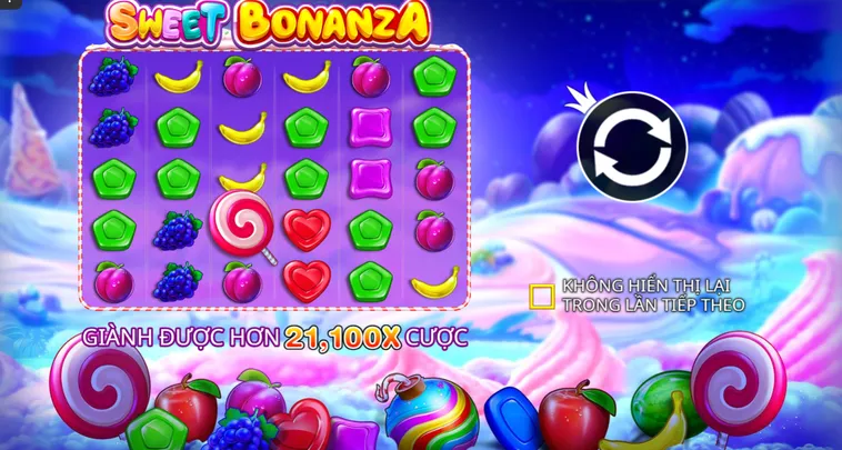 Sweet Bonanza Tại BomWin Trò Chơi Quay Hũ Kẹo Ngọt Đầy Sức Hút Đổi Thưởng